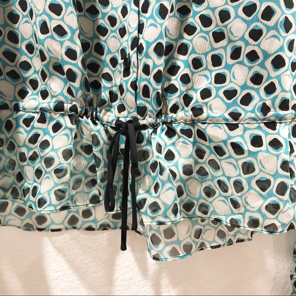 NWT diane von furstenberg Pilla Chiffon Blouse - Picture 6 of 8